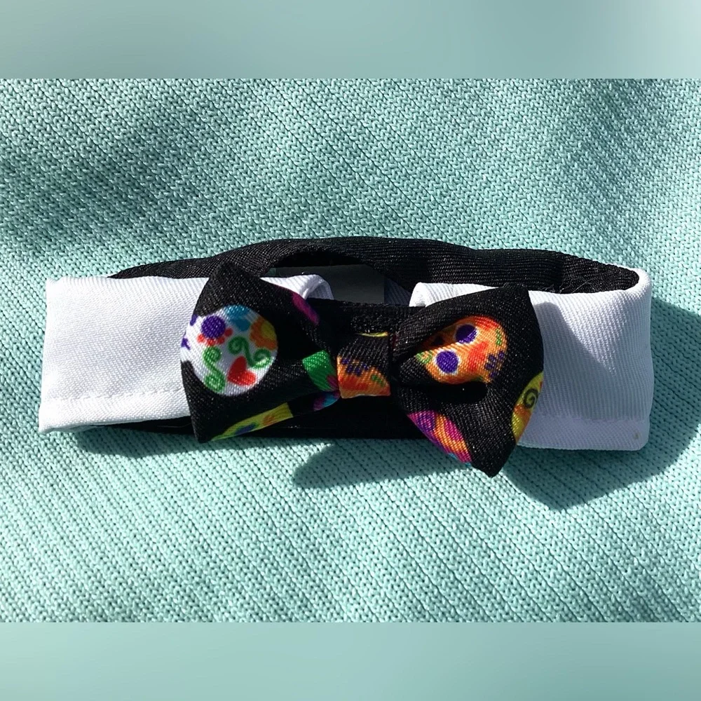 Boutique white neck with bow tie. Elegant Mr Dog/cat or any small animal